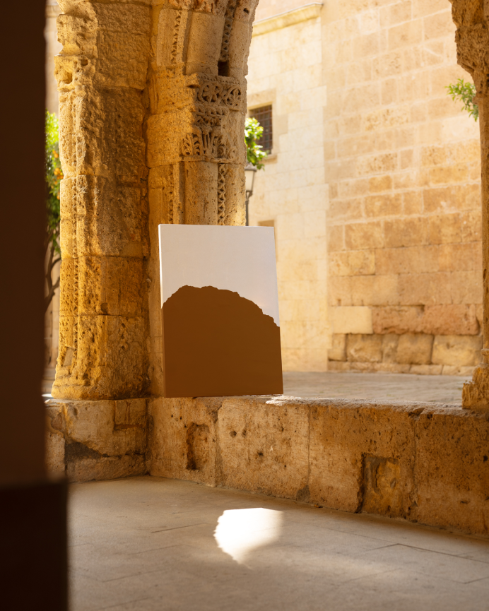 Cuadro teja decorativo sobre algodón con bastidor de madera pintado artesanalmente con pintura al óleo en varias medidas