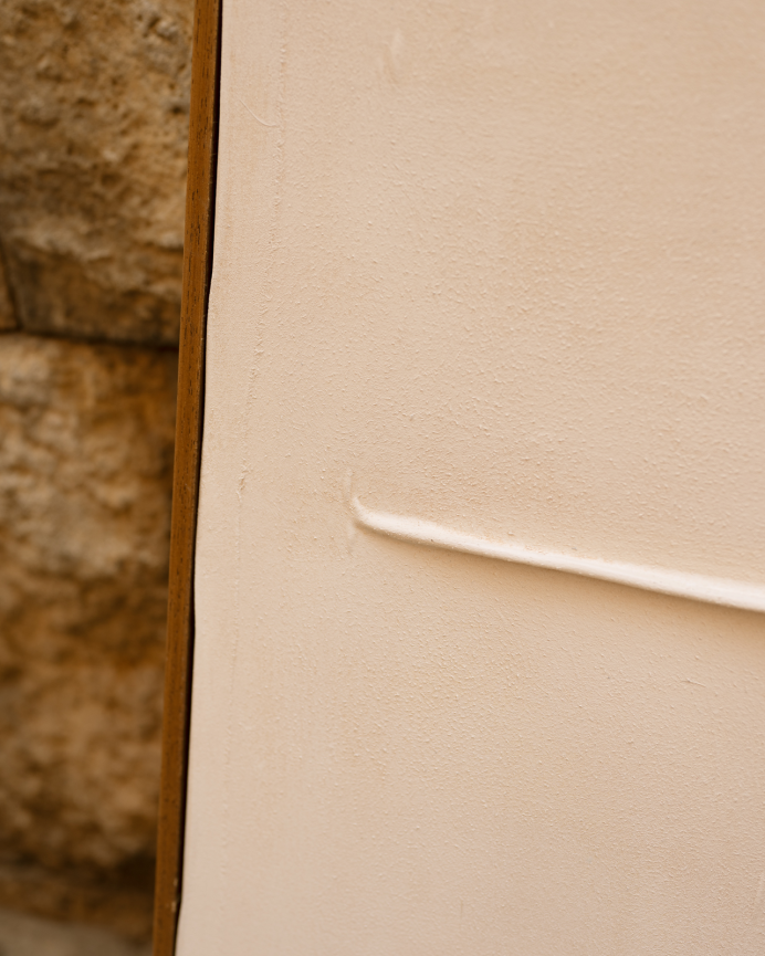 Cuadro blanco decorativo sobre algodón con bastidor de madera pintado artesanalmente con pintura al óleo en varias medidas
