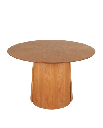 Mesa de comedor de chapa de roble en tono natural 120x75cm