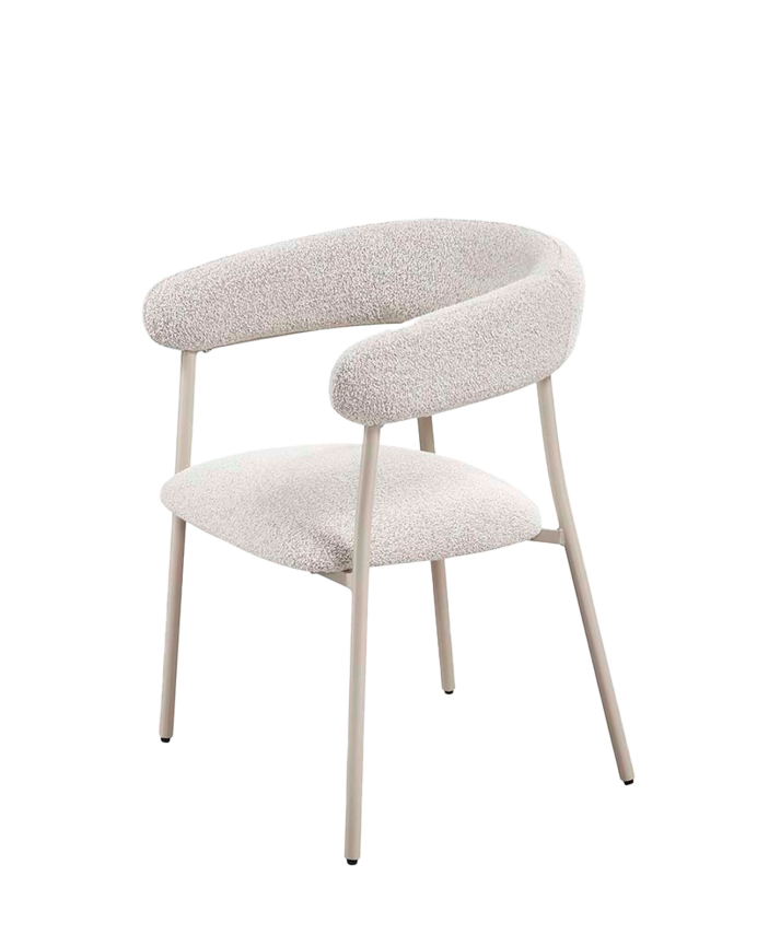 Silla de tela en tono gris de 75x58cm