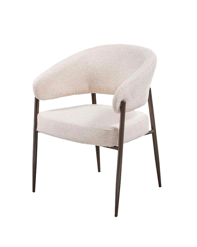Silla de tela en tono gris de 81x58cm