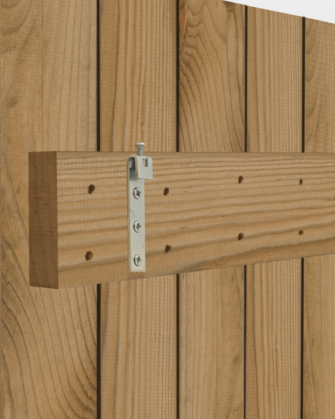 Cabecero de madera maciza en tono roble oscuro de varias medidas