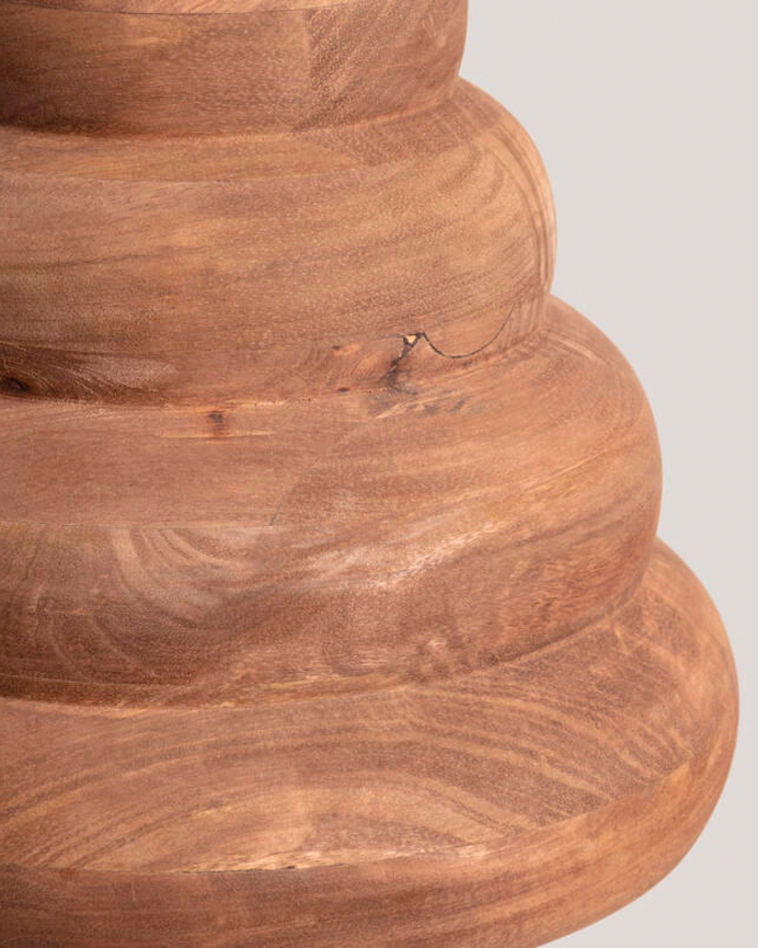Lámpara de techo de madera de mango color marrón de 128cm