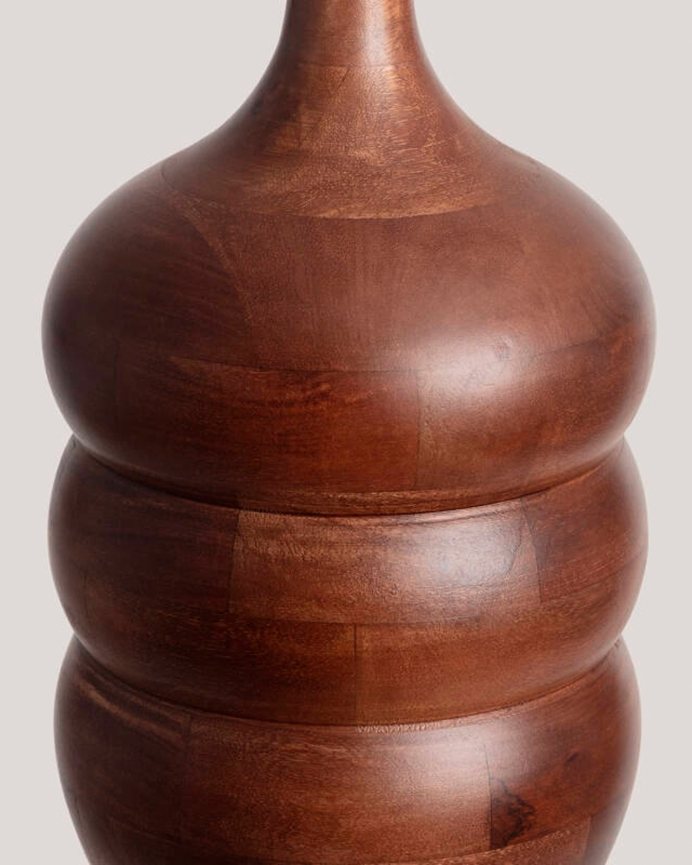 Lámpara de techo de madera de mango color marrón de 128cm