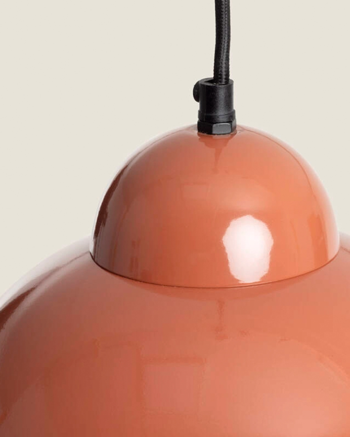 Lámpara de techo de metal color marrón claro de 26cm