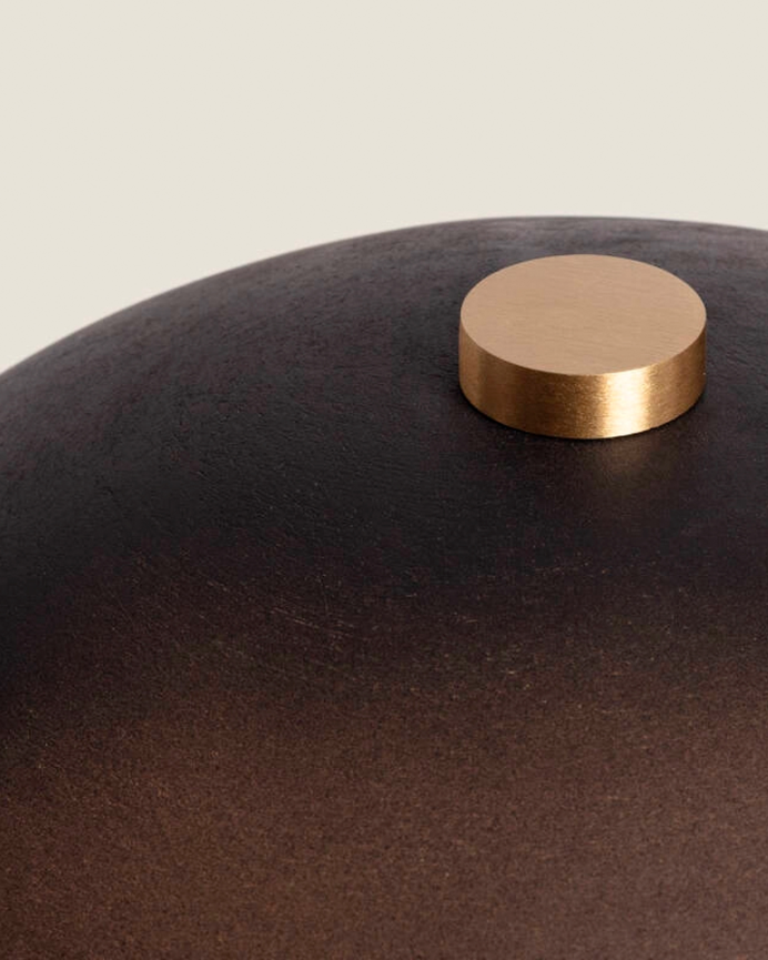 Lámpara de mesa de metal color negro de 36cm