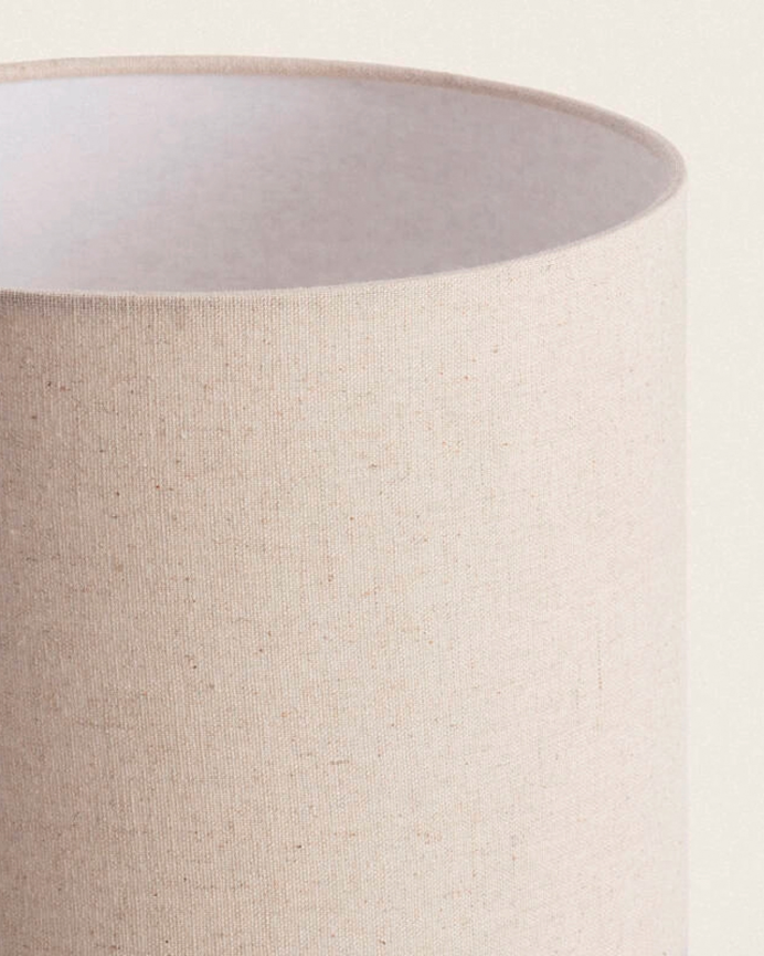 Lámpara de mesa de cerámica color beige de 50cm
