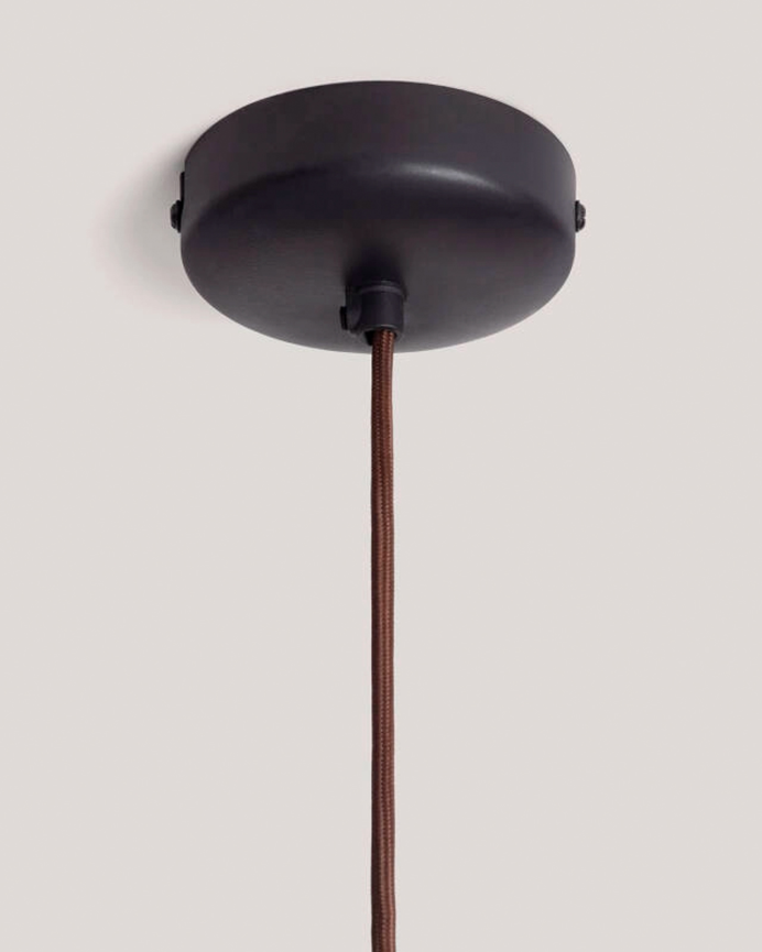 Lámpara de techo de madera de mango color marrón de 128cm