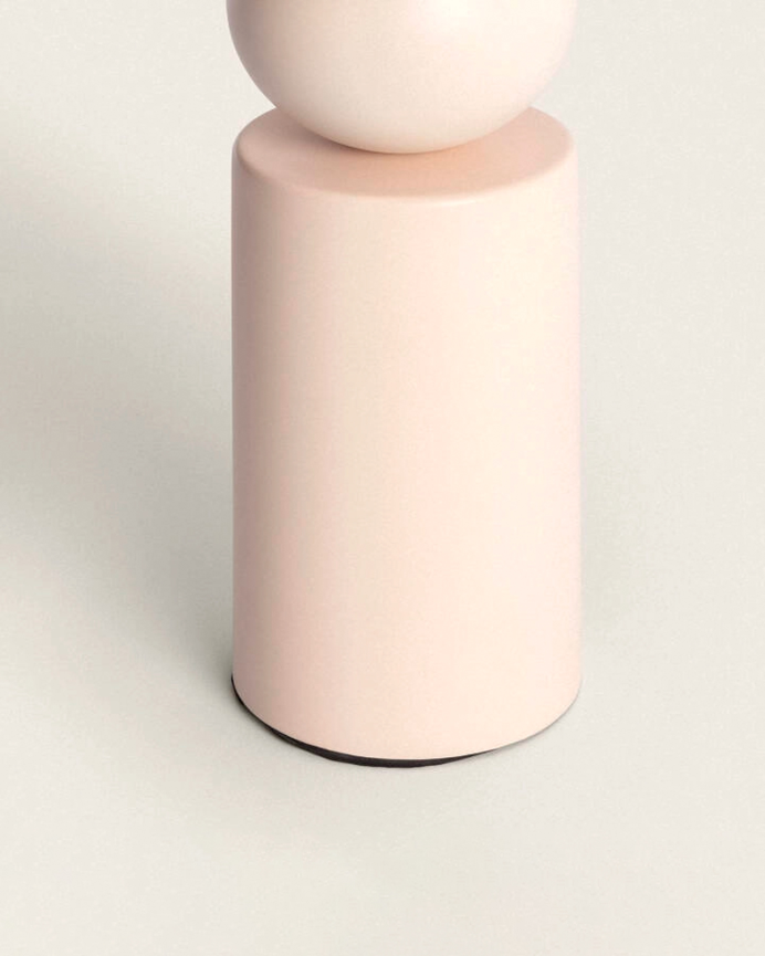 Lámpara de mesa de cerámica color beige de 50cm