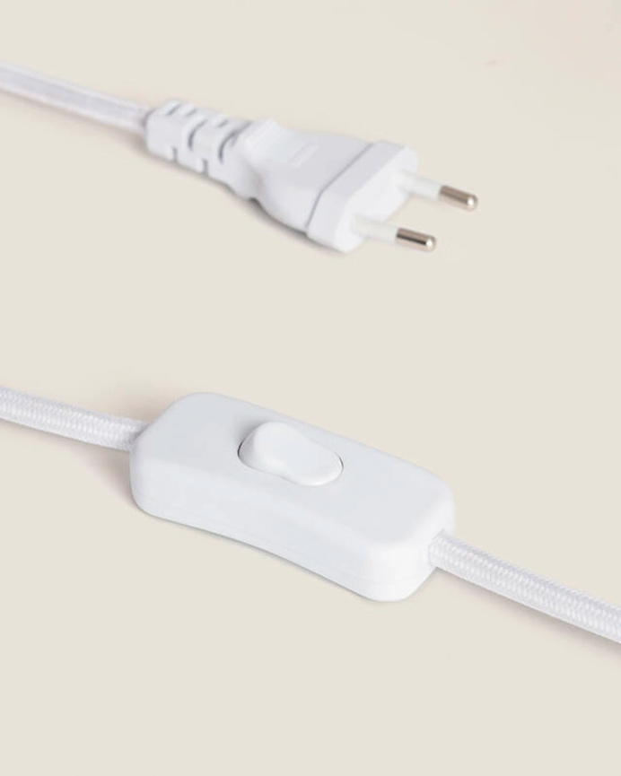 Lámpara de mesa de cerámica color blanco de 48cm