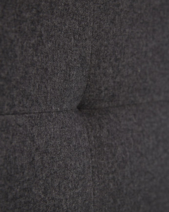 Tête de lit rembourrée en polyester avec plis en noir de différentes tailles
