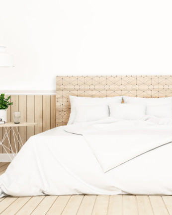 Tête de lit en bois massif motif estampé Points et lignes de décapage de différentes tailles