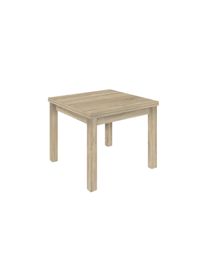 Table à manger extensible en bois naturel 76x80cm