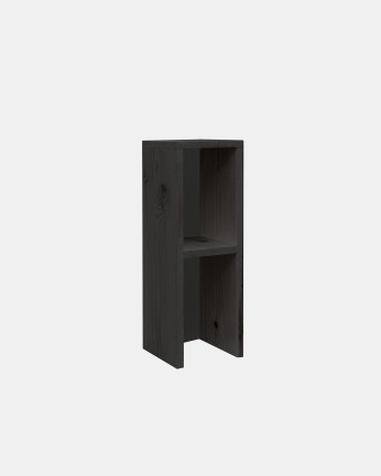 Table de chevet ou table d'appoint en bois massif 60x20cm en noir