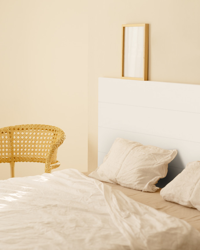Tête de lit en bois massif blanc de différentes tailles