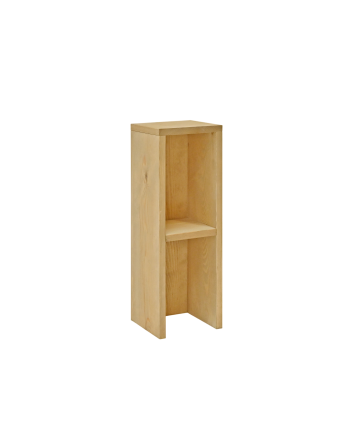 Table de chevet ou table d'appoint en bois massif ton olive 60x20cm