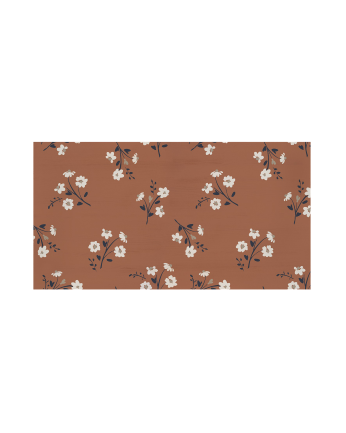 Tête de lit en bois massif à motifs Flower terre cuite décapage en différentes tailles
