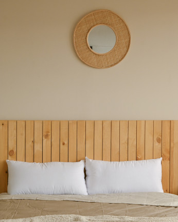 Tête de lit en bois massif ton olive de différentes tailles
