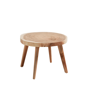 Table basse en bois de munggur massif 41x65cm
