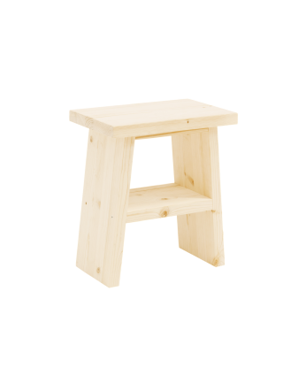 Table de chevet ou table d'appoint en bois massif 45x39cm ton naturel