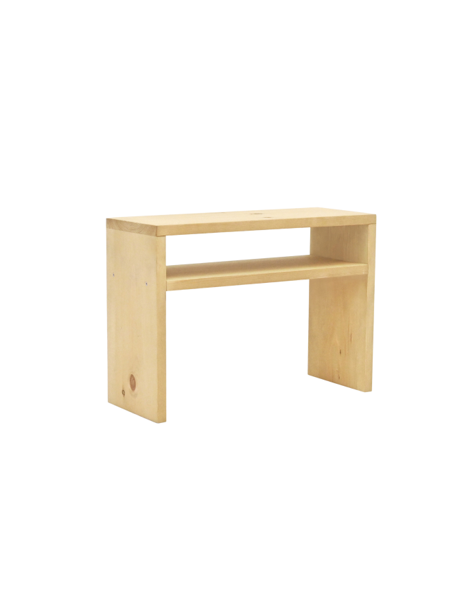 Table de chevet en bois d'olivier massif 50x36cm