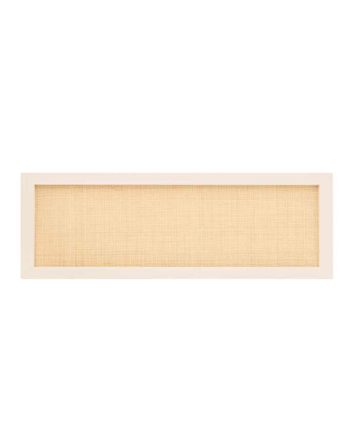Tête de lit en bois de pin et tressage de rotin de différentes tailles