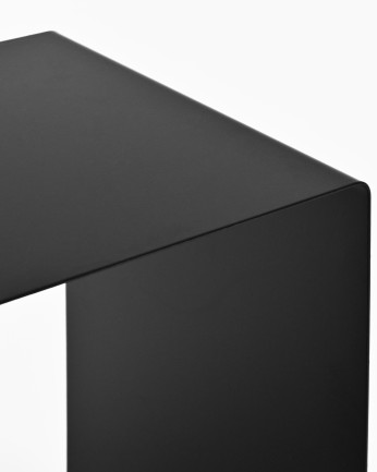 Table basse en acier 100% recyclé en noir 45x45cm