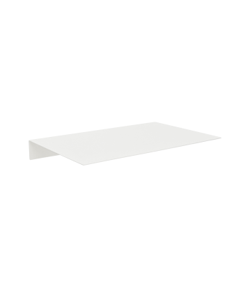 Table basse en acier 100% recyclé en blanc 6x50cm