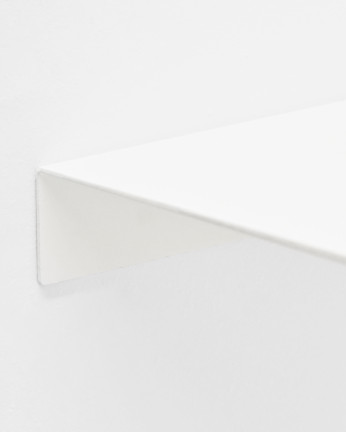 Table basse en acier 100% recyclé en blanc 6x50cm