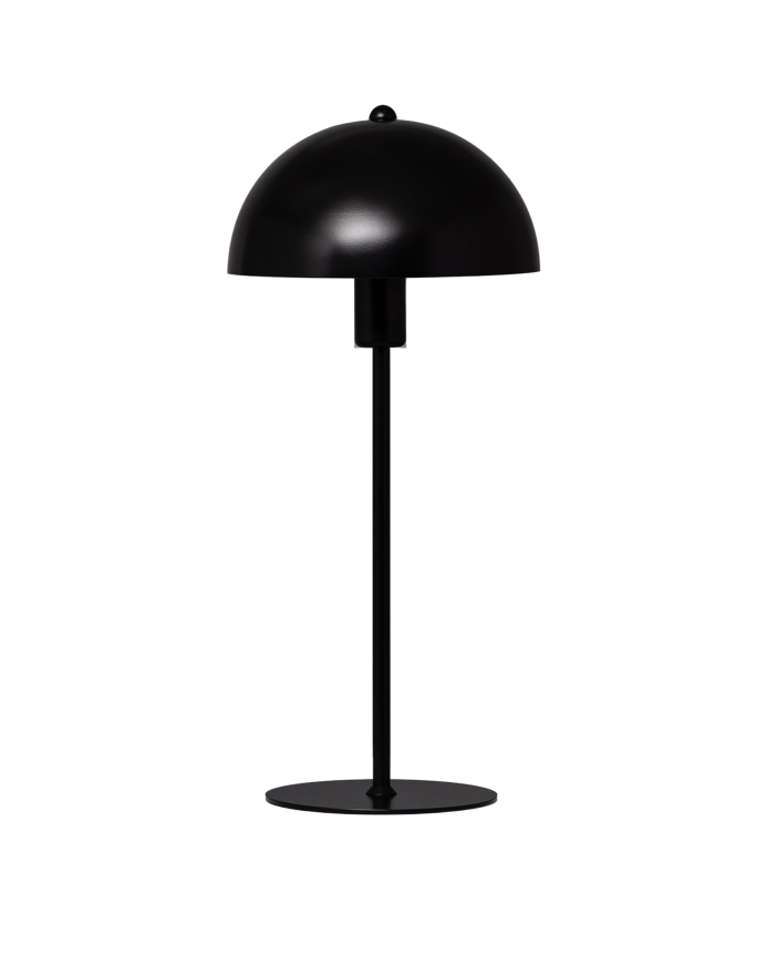Lampe de table en aluminium noir.