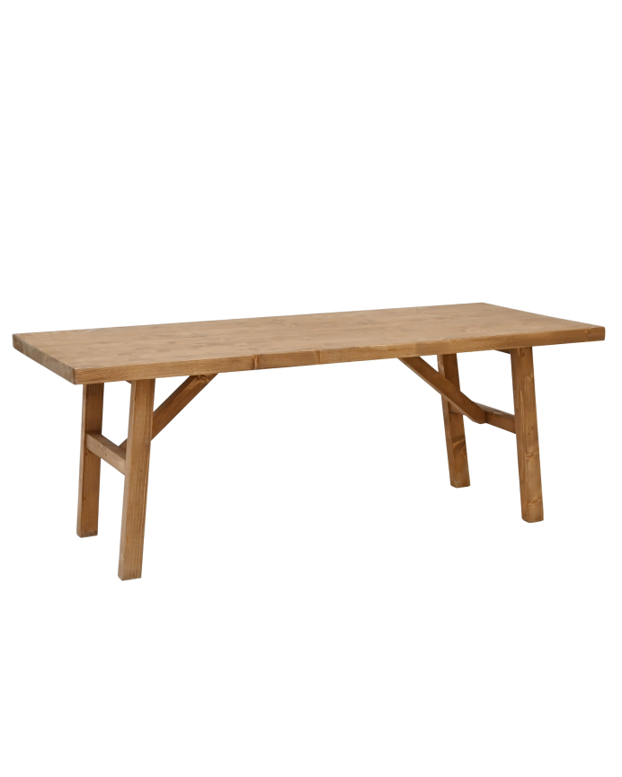 Table basse en bois massif ton naturel