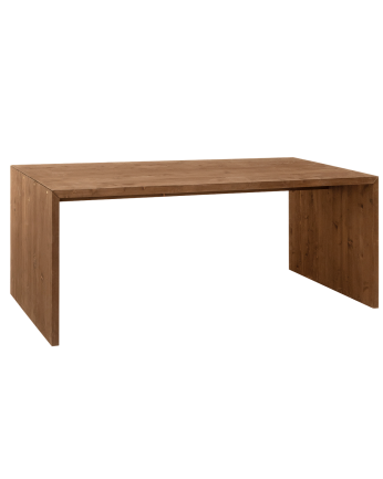 Table de salle à manger en bois massif ton noyer de différentes tailles 