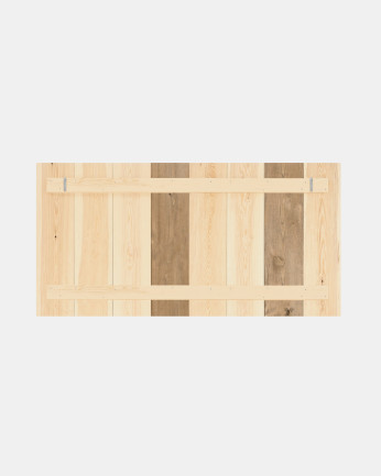 Tête de lit en bois massif combinée dans différentes nuances et différentes tailles