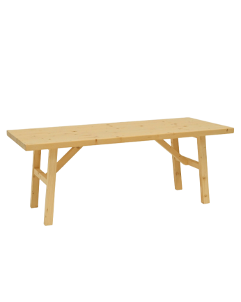 Table basse en bois massif ton naturel