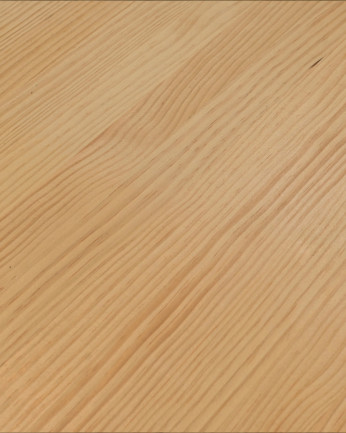 Table à manger en bois massif avec ton chêne moyen avec pieds en fer blanc de différentes tailles