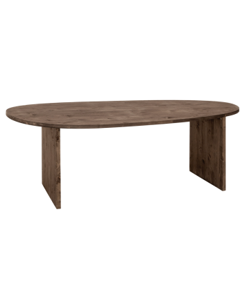 Table de salle à manger en bois massif ton noyer de différentes tailles