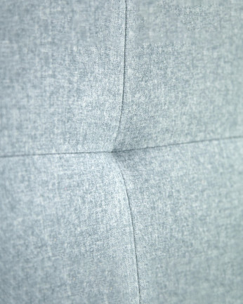 Tête de lit rembourrée en polyester avec plis bleus de différentes tailles