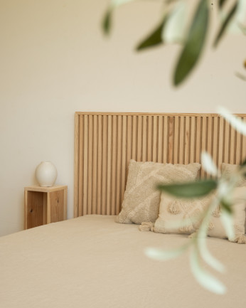 Tête de lit en bois massif en teinte naturelle de 160cm