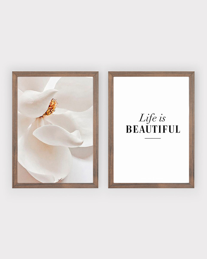 Pack de 2 posters Life is beautiful