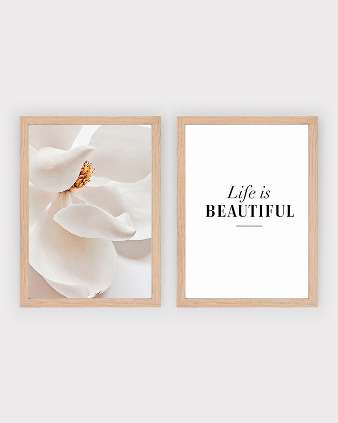 Pack de 2 posters Life is beautiful