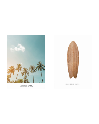 Pack de 2 posters Tropical Waves