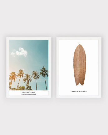 Pack de 2 posters Tropical Waves