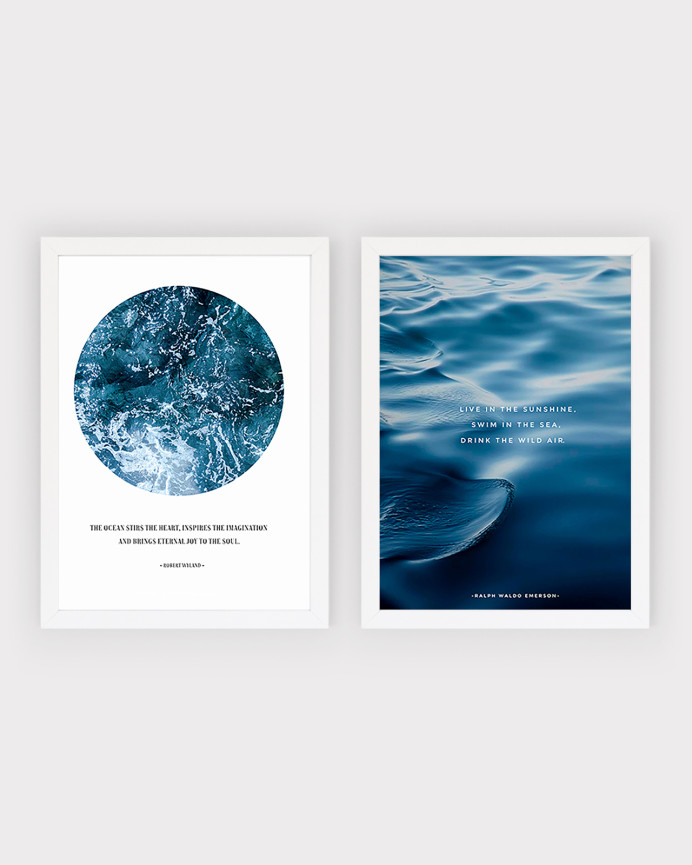 Pack de 2 posters Blue sea