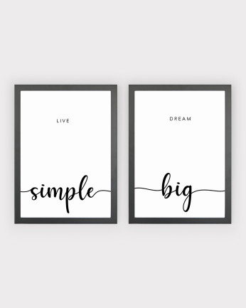 Pack de 2 posters Life and Dream