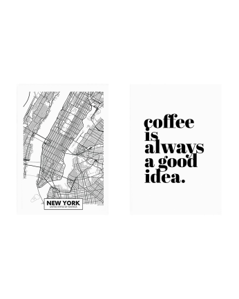 Pack de 2 posters New York Coffe