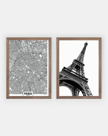Pack de 2 posters Eiffer Paris