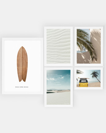 Pack de 5 posters White Sand