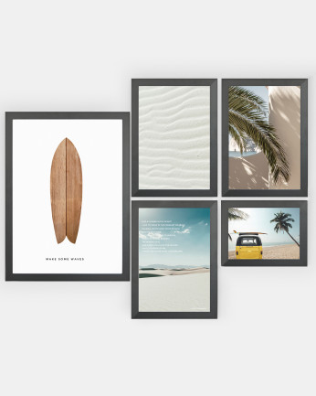 Pack de 5 posters White Sand