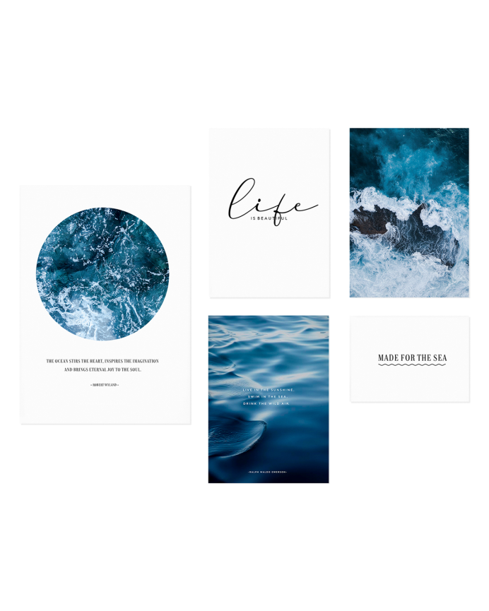 Pack de 5 posters Wild Sea