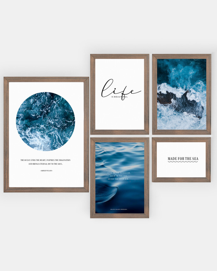 Pack de 5 posters Wild Sea